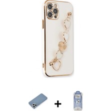 Marsilyan™- iPhone 12 Pro Max Kılıf Nova Işık Prime - Siyah Joko Magic 5d Cam + Gümüş Shine Kamera Lens Koruma Cam