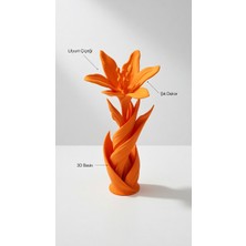 My Craft 3D MYCRAFT3D Zambak Lilyum Çiçek Dekoratif Obje – 3D Modern Biblo | Şık Ev Dekoru