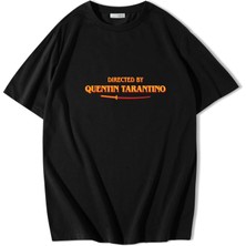 Brz Collection Unisex Oversize Quentin Tarantino T-Shirt Siyah