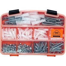 Cekar Store 320PARÇA 12 Çeşit Vida Seti, Dübelli Sunta Vidası Seti,matkap Ucu Bits Uç ve Takım Çantası