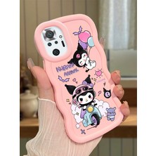 HONTINGA Xiaomi Redmi Note 10 Pro Uyumlu Kılıfı Düşüme Önleyici Basitlik Anti Düşme Darbeye Dayanıklı Basit Pembe Yumuşak Silikon Telefon Kılıfı Kuromi Desen K9-0082