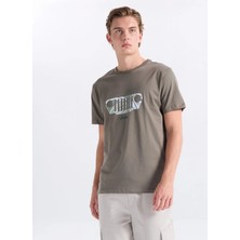 Jeep Haki Erkek Relaxed Baskılı T-Shirt J6SM-TST7276