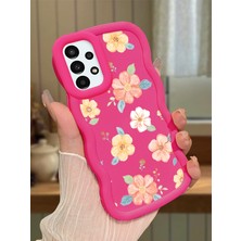 HONTINGA Samsung Galaxy A13 4g Uyumlu Kılıfı Düşüme Önleyici Basitlik Anti Düşme Darbeye Dayanıklı Basit Kırmızı Yumuşak Silikon Telefon Kılıfı Çiçek Desen K9-0083