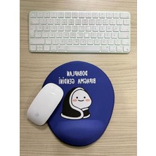 Cekar Store Dobarlan Bıragma Gendini Baskılı Bilek Destekli Oval Mouse Pad (Lacivert)
