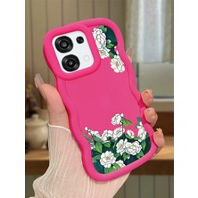 HONTINGA Oppo A6 Pro Uyumlu Kılıfı Düşüme Önleyici Basitlik Anti Düşme Darbeye Dayanıklı Basit Kırmızı Yumuşak Silikon Telefon Kılıfı Çiçek Desen K9-0079