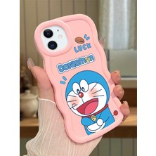 Ucuc iPhone 11 Uyumlu Pembe Silikon Kılıf Kamera Korumalı Darbe Emici Tasarım Şık Baskı Kılıf
