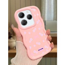 Ucuc Infinix Hot 40/40 Pro Uyumlu Pembe Silikon Kılıf Kamera Korumalı Darbe Emici Tasarım Şık Baskı Kılıf