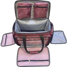 FDM Pembe Ev Tipi Dikiş Makine Çantası | Çanta Hurcu | Profesyonel Dikiş Makinesi Çantası
