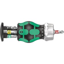 Cekar Store Wera 05008884001 Kraftform Kompakt Stubby Magazin Ra 2, Cırcırlı Kısa Tornavida, Uç Hazneli, 6 Parça