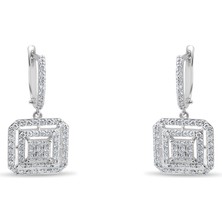 Lial Diamond 1.02 Karat Pırlanta Küpe ,doğal Pırlanta, Sertifikalı Mücevher