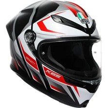 Agv Kask/k6 S E2206 Mplk Karve Matt Black White Red Configuration