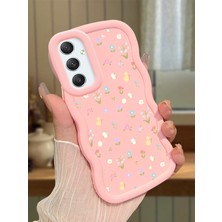 Ucuc Samsung Galaxy A34 Uyumlu Pembe Silikon Kılıf Kamera Korumalı Darbe Emici Tasarım Şık Baskı Kılıf