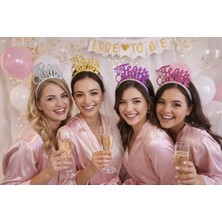 Dizayn Parti Evi Dzyn Team Bride Taç Seti Bekarlığa Veda Partisi Nedime Tacı 4'lü Set Bride To Be Parti Aksesuarı