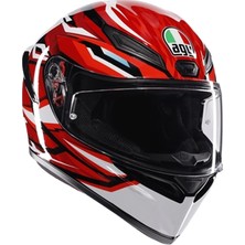Agv Kask/k1 S Lıon Black/red/whıte Configuration