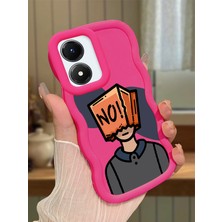 HONTINGA Vivo Y02S Uyumlu Kılıfı Düşüme Önleyici Basitlik Anti Düşme Darbeye Dayanıklı Basit Kırmızı Yumuşak Silikon Telefon Kılıfı Yaratıcılık Desen K9-0077