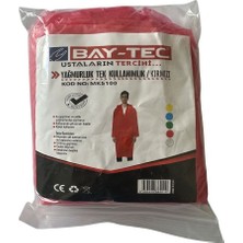 Bay-Tec Tek Kullanımlık Yağmurluk MK5100 Kırmızı