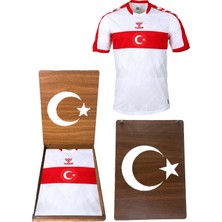 Hummel Orijinal Türkiye Beyaz Milli Takım Forma Hediyelik Ahşap Kutulu