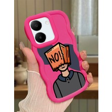HONTINGA Vivo Y27S Uyumlu Kılıfı Düşüme Önleyici Basitlik Anti Düşme Darbeye Dayanıklı Basit Kırmızı Yumuşak Silikon Telefon Kılıfı Yaratıcılık Desen K9-0077