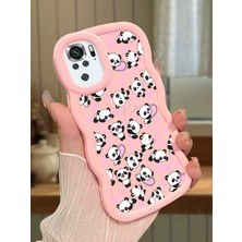 HONTINGA Redmi Note 10S Uyumlu Kılıfı Düşüme Önleyici Basitlik Anti Düşme Darbeye Dayanıklı Basit Pembe Yumuşak Silikon Telefon Kılıfı Panda Desen K9-0078
