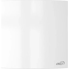 Ayas Havalandırma Ayas 100 mm (10 Cm) Klapeli Dekoratif Banyo Fanı (Quadro Beyaz 4c)