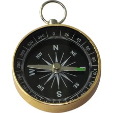 Renas Store Mini Paslanmaz Alüminyum Pusula G44-2B Gold