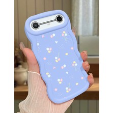 Ucuc Tecno Spark Slim/pova Slim Uyumlu Mavi Silikon Kılıf Kamera Korumalı Darbe Emici Tasarım Şık Baskı Kılıf