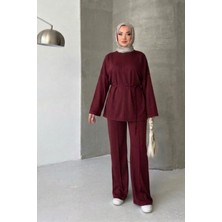Thiff Tesettür Önü Bağlamalı Oversize Çimalı Modal Takım