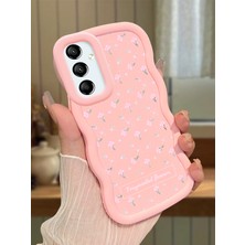 Ucuc Samsung Galaxy A24 Uyumlu Pembe Silikon Kılıf Kamera Korumalı Darbe Emici Tasarım Şık Baskı Kılıf
