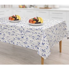 Mandaş Tekstil Kesme Masa Örtüsü Muşamba-Lila Beyaz Yeni - 100X140