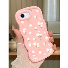 Ucuc iPhone 7/8/se 2020 2022 Uyumlu Pembe Silikon Kılıf Kamera Korumalı Darbe Emici Tasarım Şık Baskı Kılıf