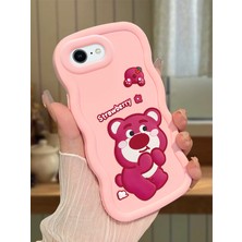 Ucuc iPhone 6 Plus/6s Plus Uyumlu Pembe Silikon Kılıf Kamera Korumalı Darbe Emici Tasarım Şık Baskı Kılıf