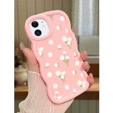 Ucuc iPhone 11 Uyumlu Pembe Silikon Kılıf Kamera Korumalı Darbe Emici Tasarım Şık Baskı Kılıf