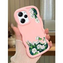HONTINGA Poco X5 Pro 5g Uyumlu Kılıfı Düşüme Önleyici Basitlik Anti Düşme Darbeye Dayanıklı Basit Pembe Yumuşak Silikon Telefon Kılıfı Çiçek Desen K9-0079