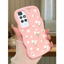 Ucuc Redmi 10 2022 Uyumlu Pembe Silikon Kılıf Kamera Korumalı Darbe Emici Tasarım Şık Baskı Kılıf