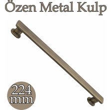 Badem10 Özen 224 mm Çizme Antik Sarı Çekmece Kulp 5 Adet Set Modern Şık Dolap Çekmece Kulpu
