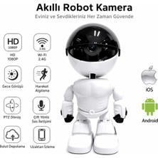 Teknomila 1080P  Robot Görünümlü  Wifi Ip Güvenlik Kamerası  Kablosuz Gece Görüşlü