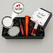 As Gift Kişiye Özel Ayna & Pastel Oje & Pastel Maskara & Pastel Likit Ruj