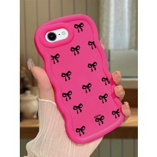 Ucuc iPhone 6 Plus/6s Plus Uyumlu Fuşya Silikon Kılıf Kamera Korumalı Darbe Emici Tasarım Şık Baskı Kılıf