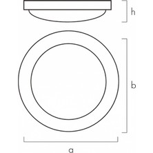 Renksan 30CM 18W Modern LED Tavan Armatürü Glop
