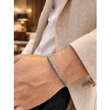 EastWest 925 Ayar Gümüş Hematit Doğaltaş Bileklik