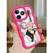 HONTINGA Realme Note 50 Uyumlu Kılıfı Düşüme Önleyici Basitlik Anti Düşme Darbeye Dayanıklı Basit Kırmızı Yumuşak Silikon Telefon Kılıfı Naruto Desen K9-0085