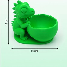 My Craft 3D MYCRAFT3D Sevimli Dinozor Figürlü Popcorn Kasesi 3D Baskı - Ejderha Figürlü Mısır Gevreği Atıştırmalık Kabı