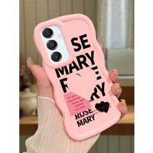 Ucuc Samsung Galaxy A16 4g/5g Uyumlu Pembe Silikon Kılıf Kamera Korumalı Darbe Emici Tasarım Şık Baskı Kılıf
