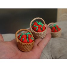 Mays 3D Studio Mini Çilek Sepeti Clicker Oyuncak – Dekoratif Stres Oyuncağı – 3D Baskı El Yapımı