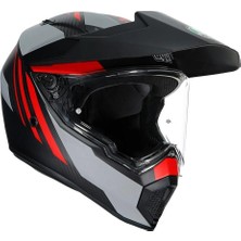 Agv Kask/ax-9 Multı Plk Refractıve Adv Matt Carbon/red
