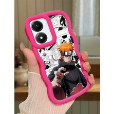 HONTINGA Vivo Y02S Uyumlu Kılıfı Düşüme Önleyici Basitlik Anti Düşme Darbeye Dayanıklı Basit Kırmızı Yumuşak Silikon Telefon Kılıfı Naruto Desen K9-0084