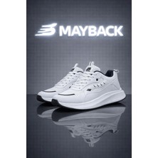 Mayback Erkek Spor Ayakkabı Beyaz Ortopedik Taban ile Konforlu Günlük Kullanım İçin
