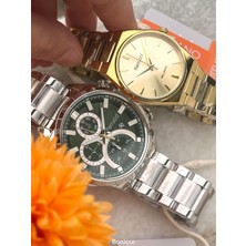 Ferrucci Sevgili, Çift, Çelik Kordon Altın Sarısı Kol Saatleri+Bileklik