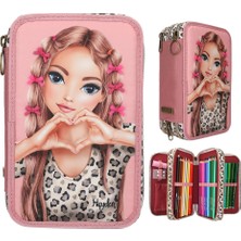 Top Model by Depesche 3 Katlı Içi Dolu Kalem Çantası Leoheart 413640