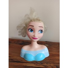 Vintage Disney Frozen Elsa Orijinal Saç Tasarım Başı ''styling Head''& 22 cm